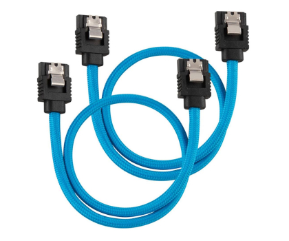 Kabel komputerowy CORSAIR Premium 30cm sleeved 2szt Niebieskie CC-8900251
